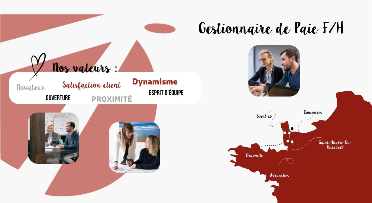 Recrutement: Gestionnaire de Paie F/H chez Co-pilotes à Granville