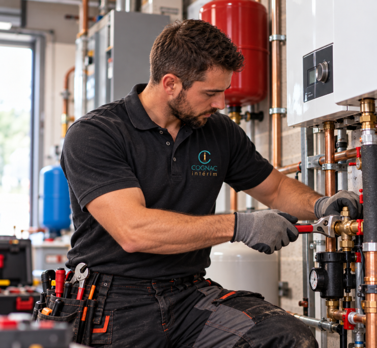 Recrutement: Plombier Chauffagiste (H/F) chez Cognac Intérim à Saintes