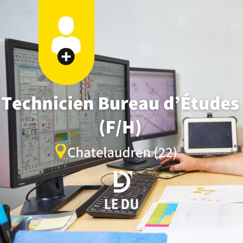 Recrutement: Technicien bureau d'études F/H chez LE DU à Châtelaudren-Plouagat