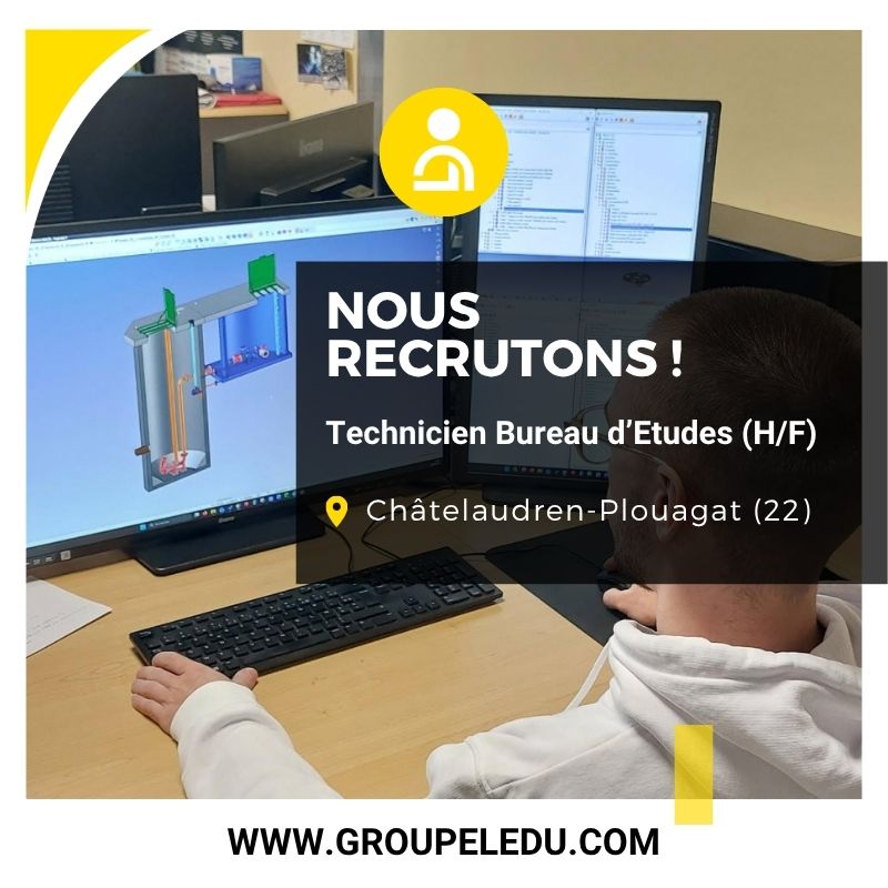 Recrutement: Technicien Bureau D'Etudes F/H chez LE DU à Châtelaudren-Plouagat