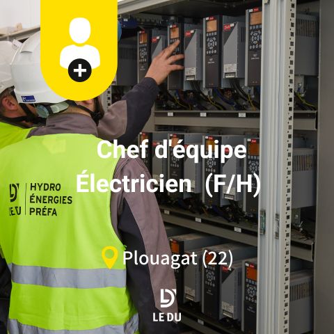 Recrutement: Chef d'équipe électricien F/H chez LE DU à Châtelaudren-Plouagat