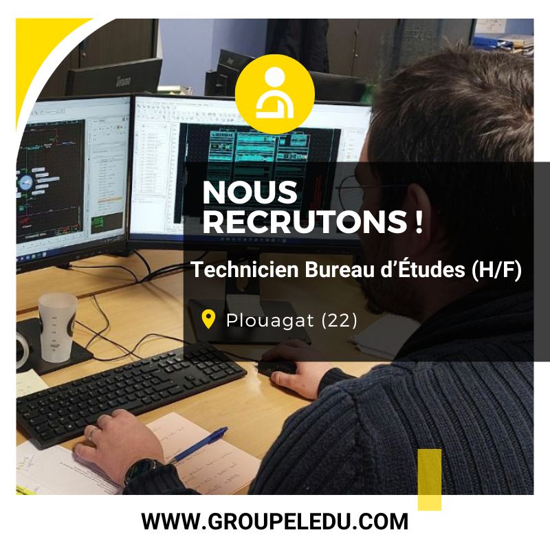 Recrutement: Technicien Bureau d’Études – Électricité Industrielle F/H chez LE DU à Châtelaudren-Plouagat