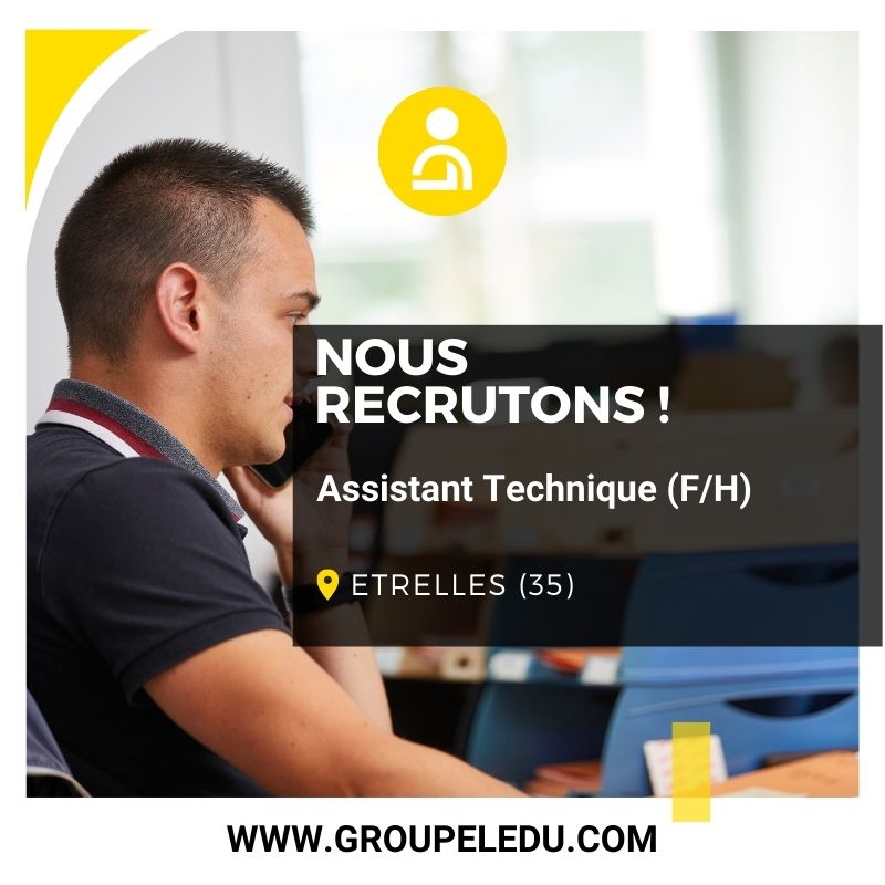 Recrutement: Assistant Technique F/H chez LE DU à Étrelles