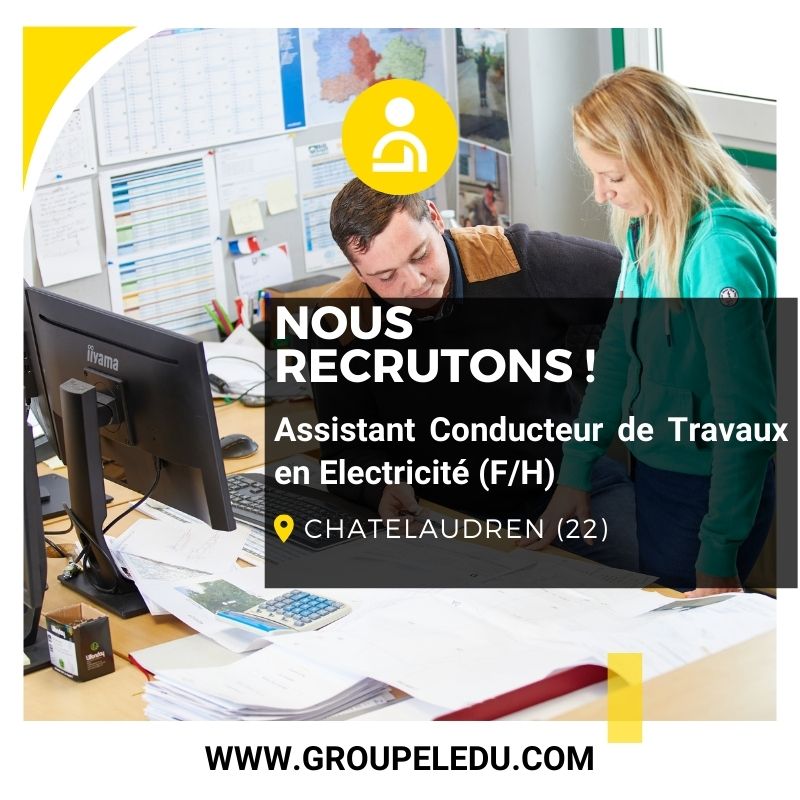 Recrutement: Assistant Conducteur de Travaux en Electricité F/H chez LE DU à Châtelaudren-Plouagat