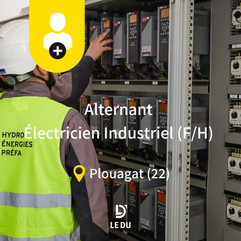 Recrutement: Alternant Electricien Industriel F/H chez LE DU à Châtelaudren-Plouagat