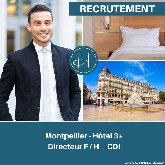 Recrutement: Directeur d'hôtel 3* Montpellier F/H chez Armelle AUGUSTE Recrutement® à Montpellier