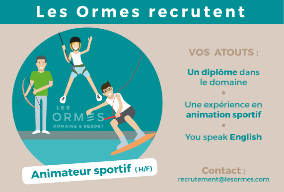 Recrutement: Animateur sportif F/H chez LES ORMES DOMAINE & RESORT à Dol-de-Bretagne