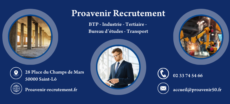 Recrutement: Alternant (e) chargé(e) de recrutement F/H chez PROAVENIR RECRUTEMENT à Saint-Lô
